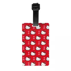 Hello Kitty Sanrio Kawaii Luggage Tag Suitcase Silica Gel Travel Holder Baggage Tag Name ID Address Aircraft Luggage Tag Gifts