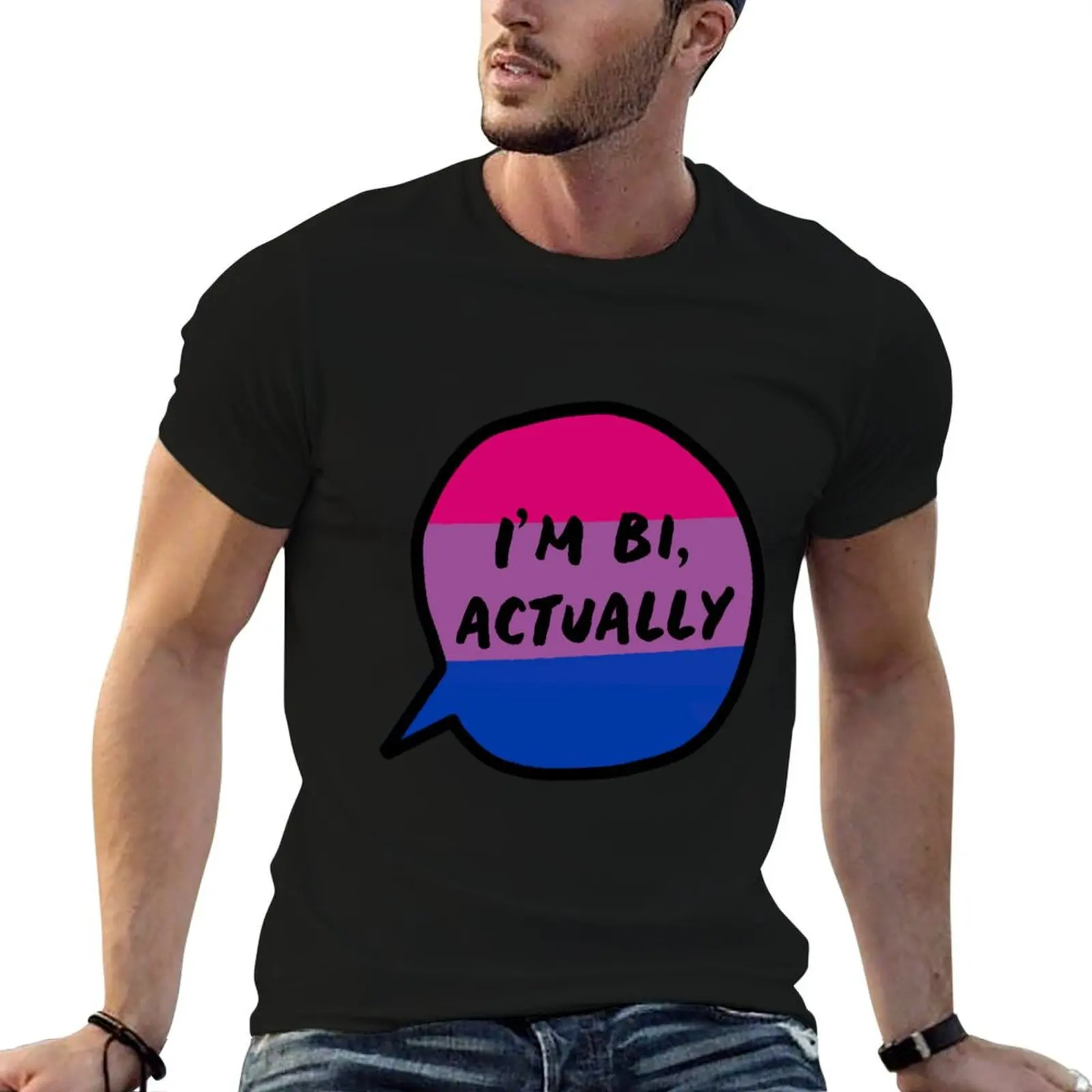 nick nelson bi pride heartstopper T-Shirt Regular Fit Plain Tee Shirt