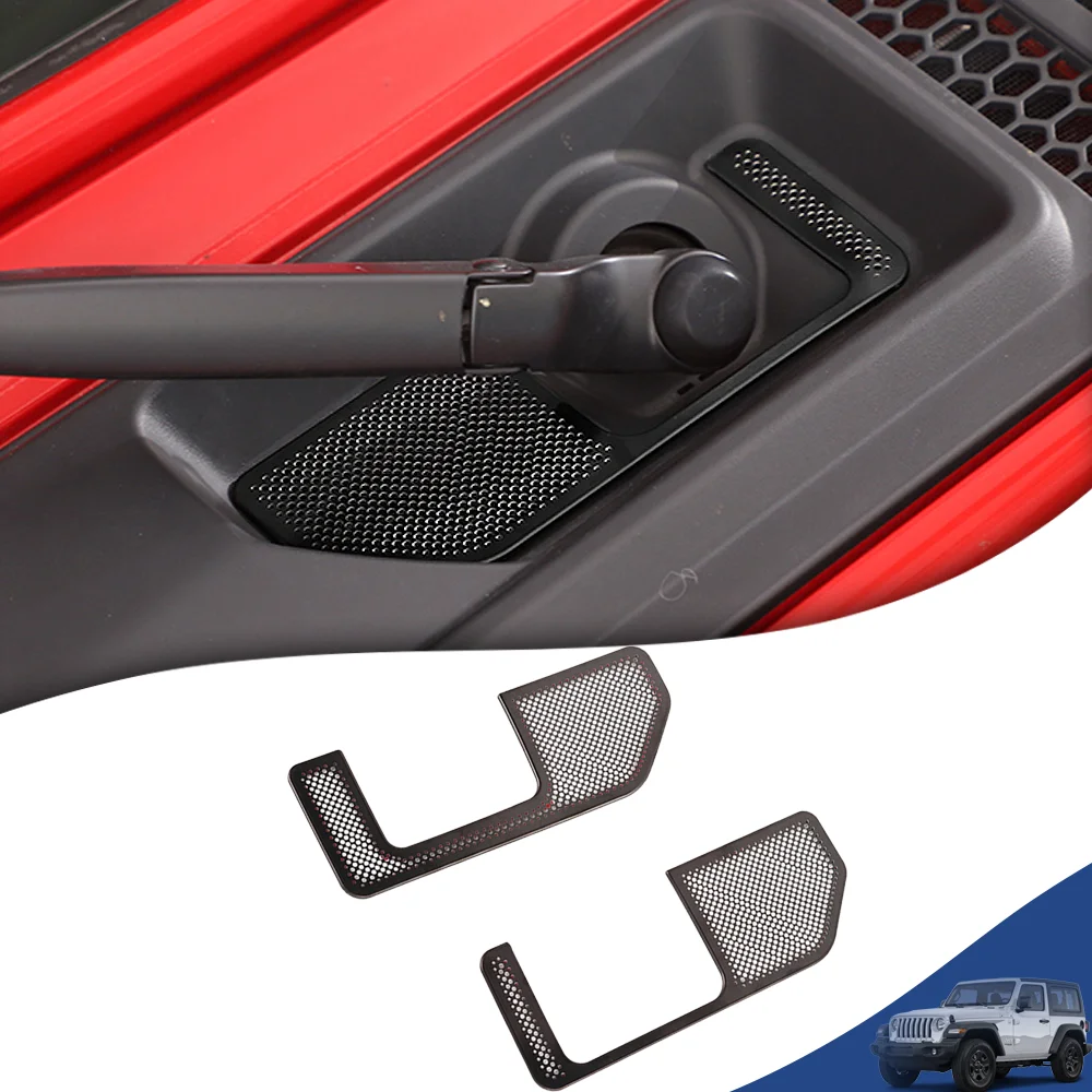 

Car Front Windshield Wiper Base Decoration Cover Sticker for Jeep Wrangler JL Gladiator JT 4XE 2018-2024 Exterior Accessories