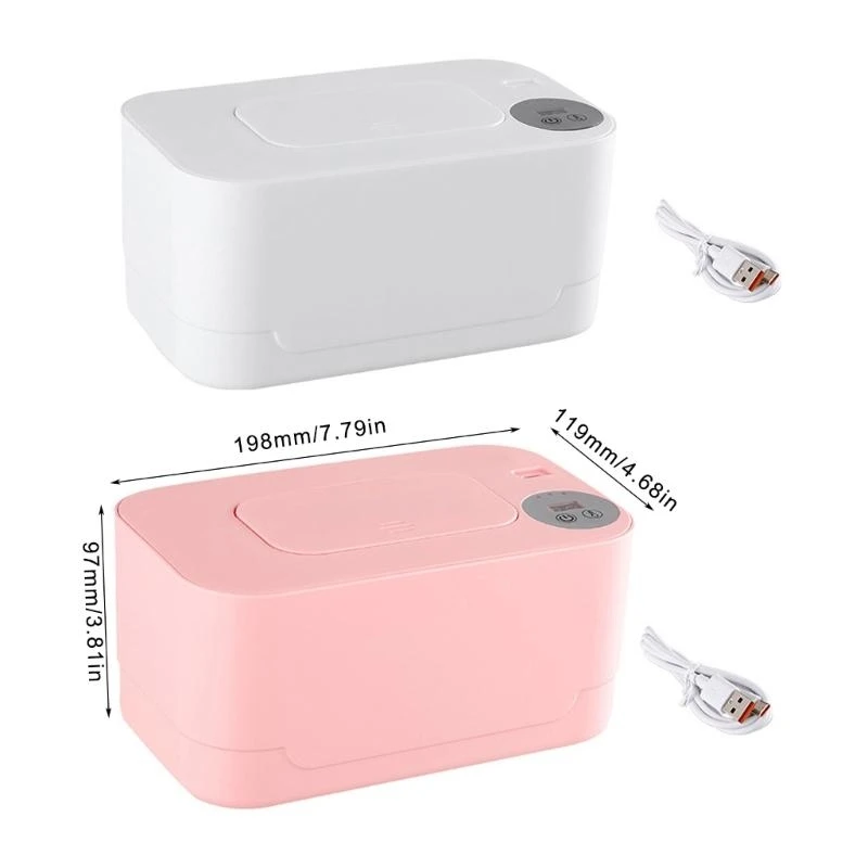 Newborns Baby Wipes Warmer Wet Towel Dispenser Diaper Napkins Heating Box Warming Machine with Night 15UB