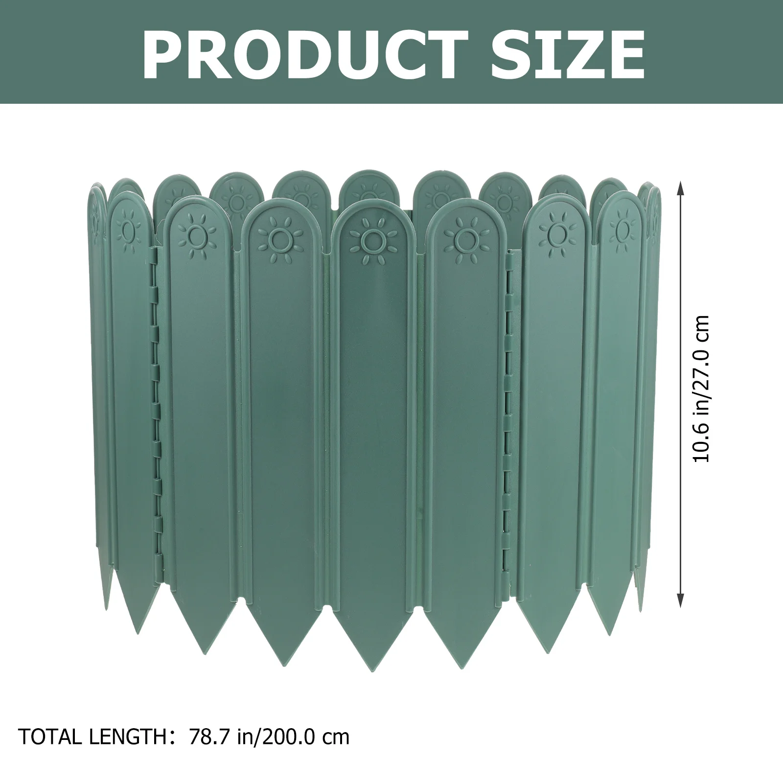 

Plastic Garden Lawn Fence Landscape Fencing Ornamental Border Panel Reusable Outdoor Yard Edging Border No Dig Fence Panels