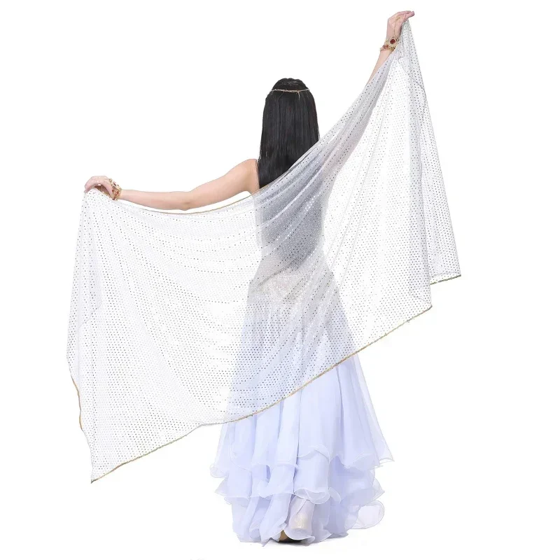 210x95cm Sequin Woman Belly Dance Scarf Shawl Bellywood Dance Costume Accessories Belly Dancer Stage Performance Handkerchief