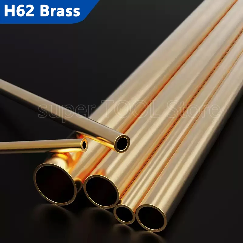 1pcs ID 0.4mm - 9.6mm Brass Tube OD 0.8mm - 10mm Length 200/500mm Seamless Round Pipe Tubing Hollow Copper Bushing Sleeve