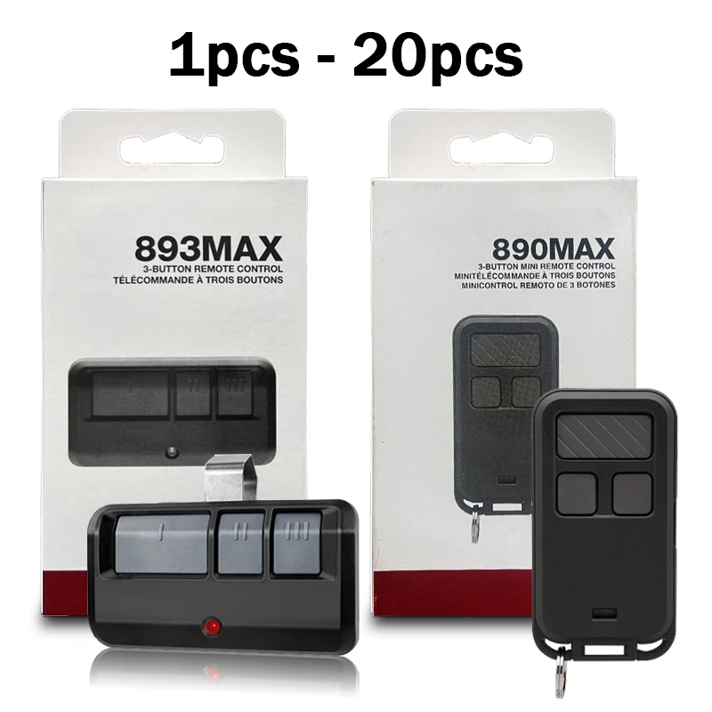 893MAX 890MAX 953EV 956EV Electric Garage Door Remote Control For 315MHz 390MHz Security+ and Security +2.0 Type