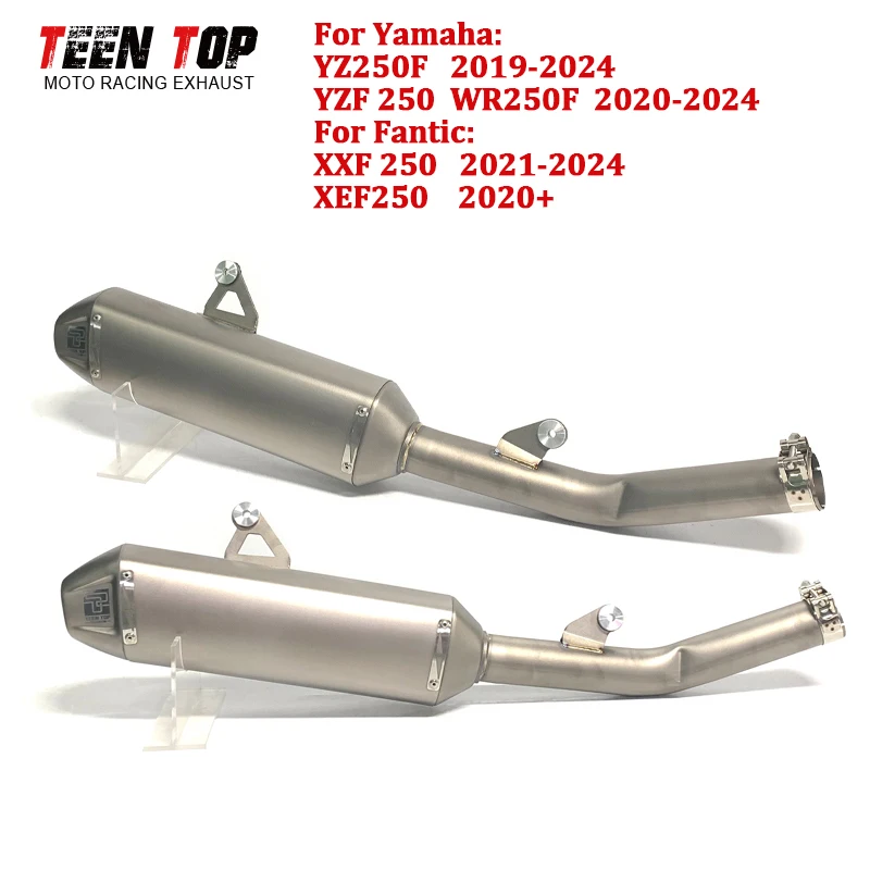 

YZ250F Exhaust Pipe For Fantic XXF 250 XEF250 Slip-on Exhaust Titanium Offroad Bike Exhaust Muffler 48mm Escape Moto Silencieux