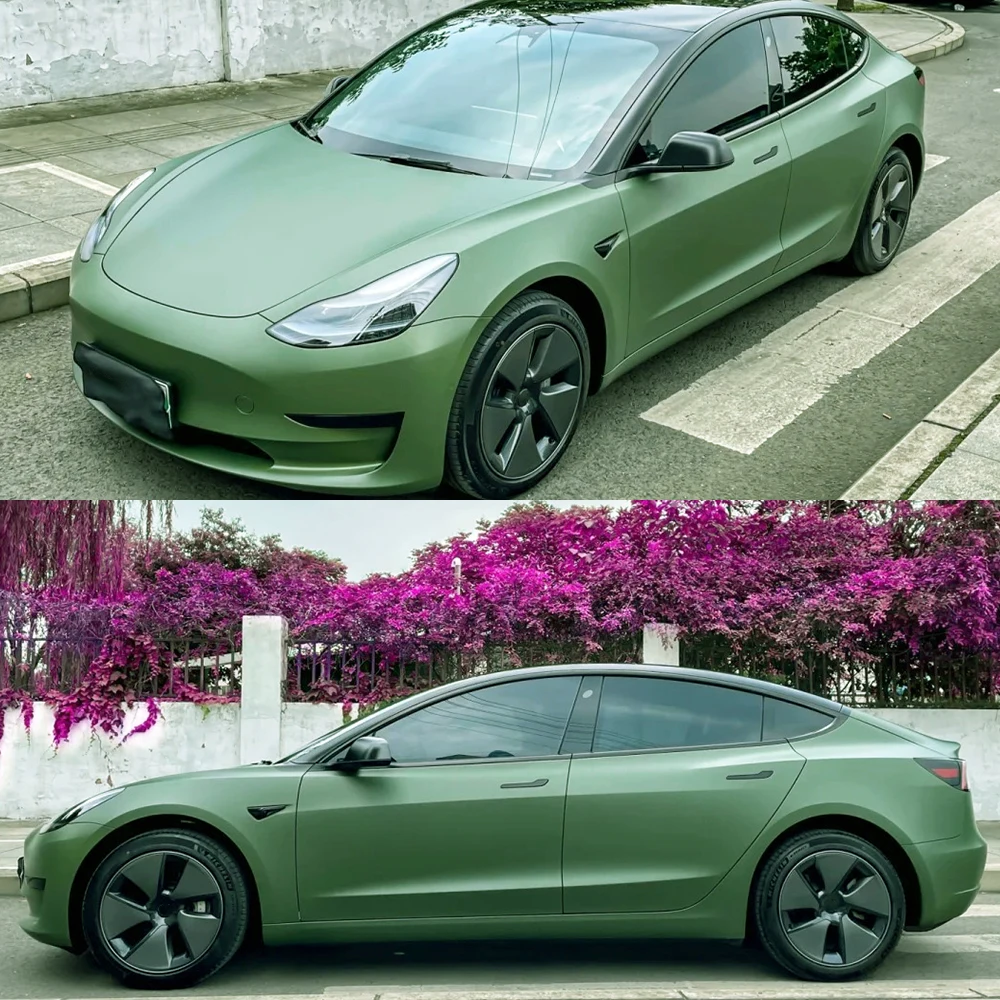 

Car Sticker PET Extinction Onium Green Vinyl Wrap Waterproof Matte Film PVC Anti Scratch Air Release Auto Body Decoration Film