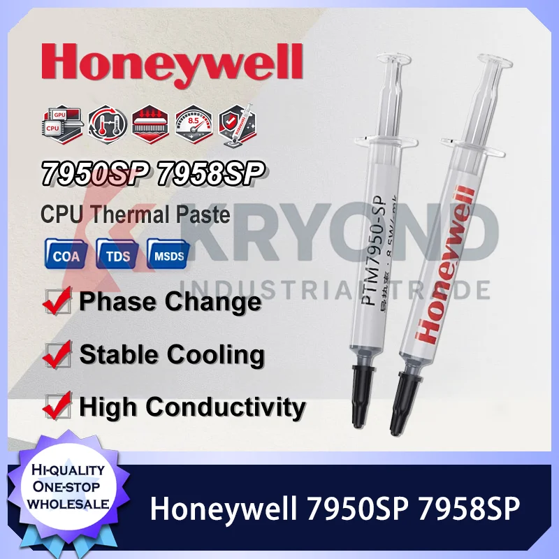 Honeywell PTM7950SP Thermal Paste Phase Change Material for CPU GPU Laptop Cooling High Thermal Conductivity 8.5W Interface Pro