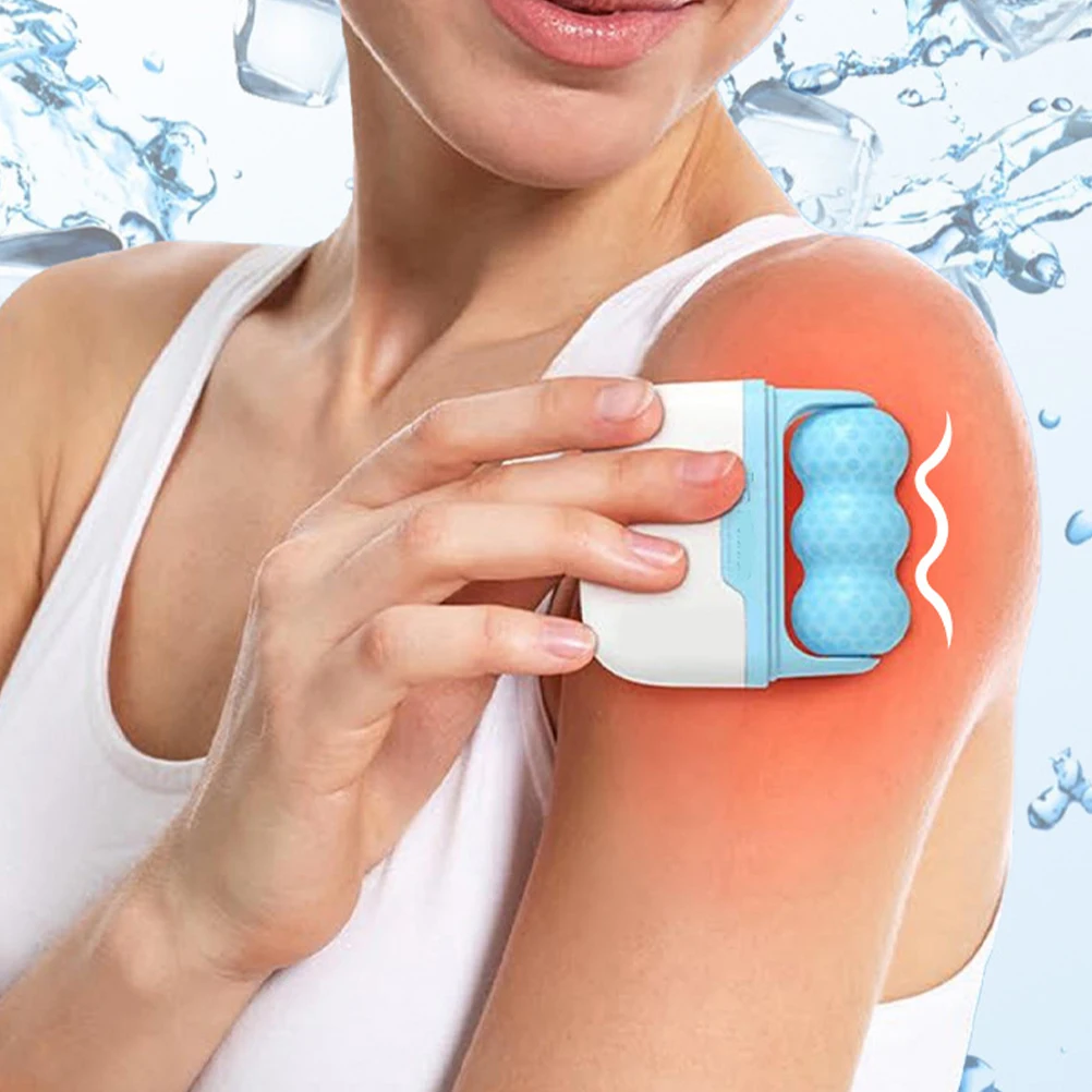 

Ice For Eye Puffiness Blue Massager Care Device Face Massage Roller With Cover Facial Massage Tool Facial