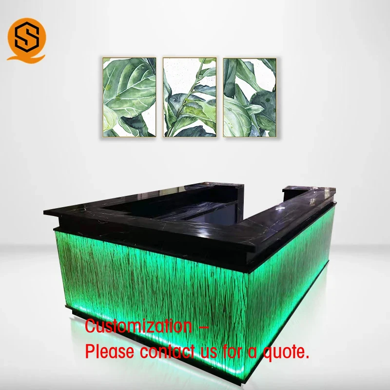 custom.Nightclub Bar With Modern Design Led Nightclub Bar Counter Wooden Bar Wine Coffee Shop Bar Counter