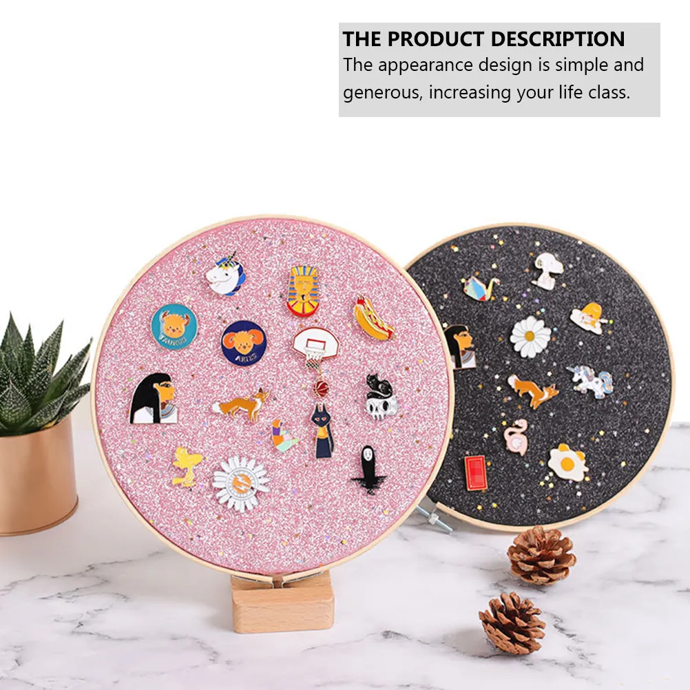 

Подставка для украшений из бамбука и ткани, 1 шт., для хранения и демонстрации серег, брошей, колец, органайзер, декор для спальни