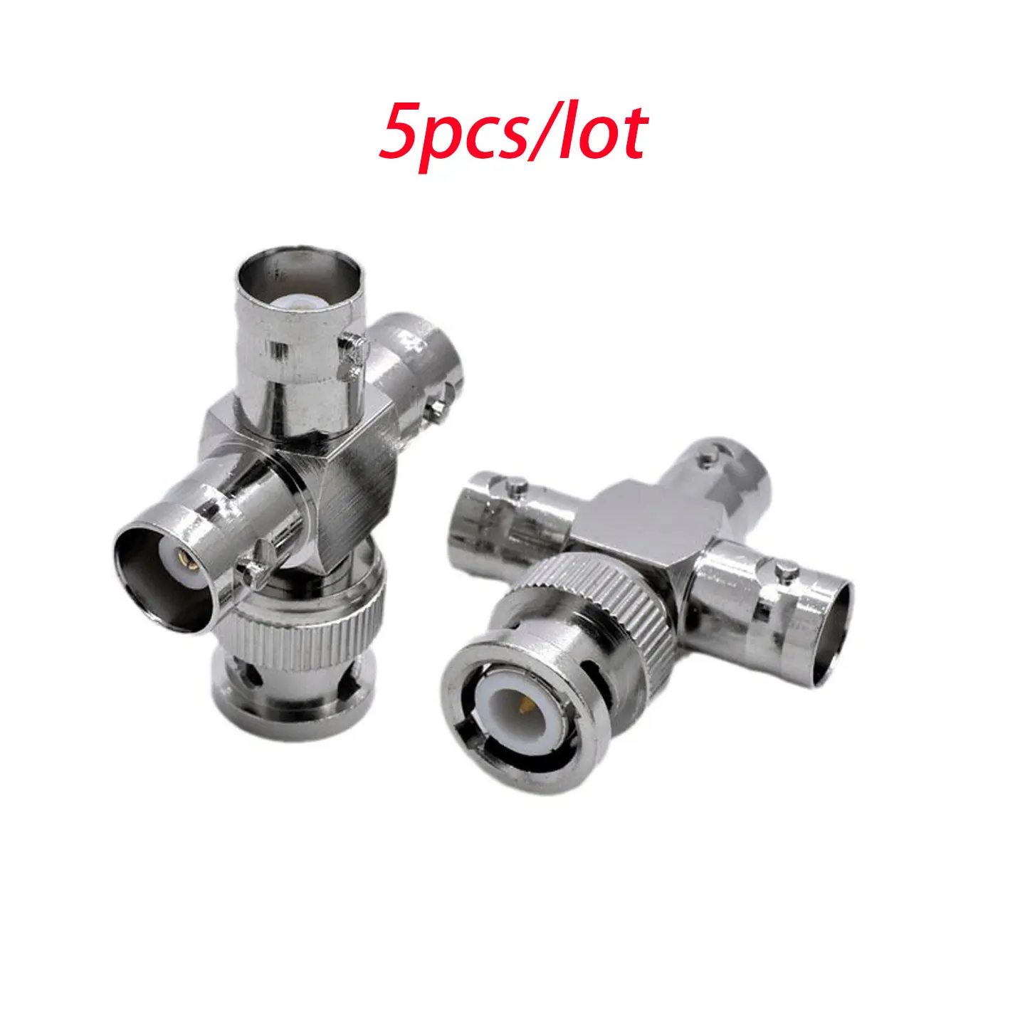 BNC 1 Male to 3 Female Adapter BNC-JKKK 50 Ohm 4-Way Splitter Connector for Oscilloscope RF Video CCTV Signal Distribution