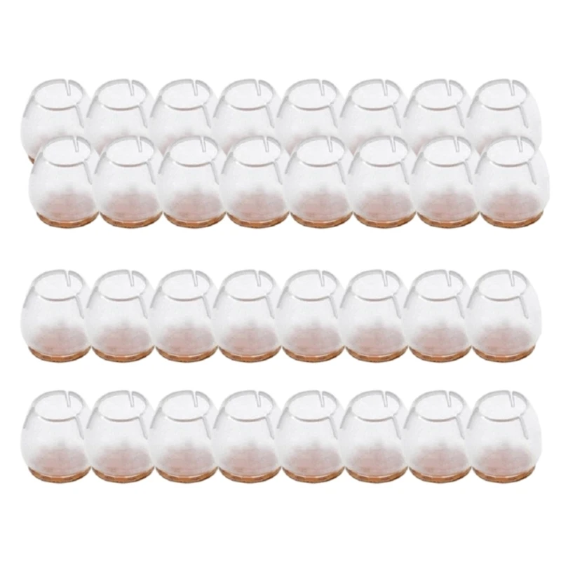 32pcs/set Furniture Leg Caps Slip Resistant Chair Leg Protectors Chair Foot Guards Leg Cover Prevent Scratches & Noise