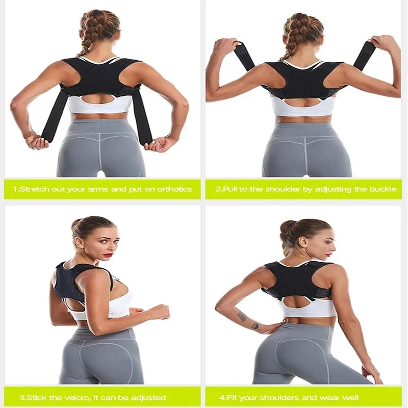 1-5pcs Adjustable Posture Corrector Back Brace Shoulder Support Corrector Prevention Humpback Back Health Care view 6