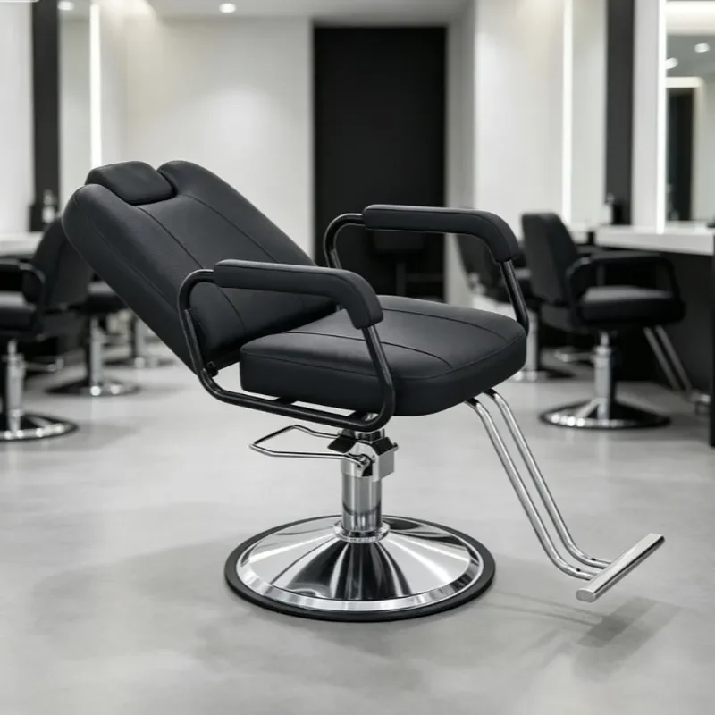 Hydraulic Barber Chair Reclining Hairdressing Chair Beauty Cutting Perming Dyeing Chair Cross Border Supply