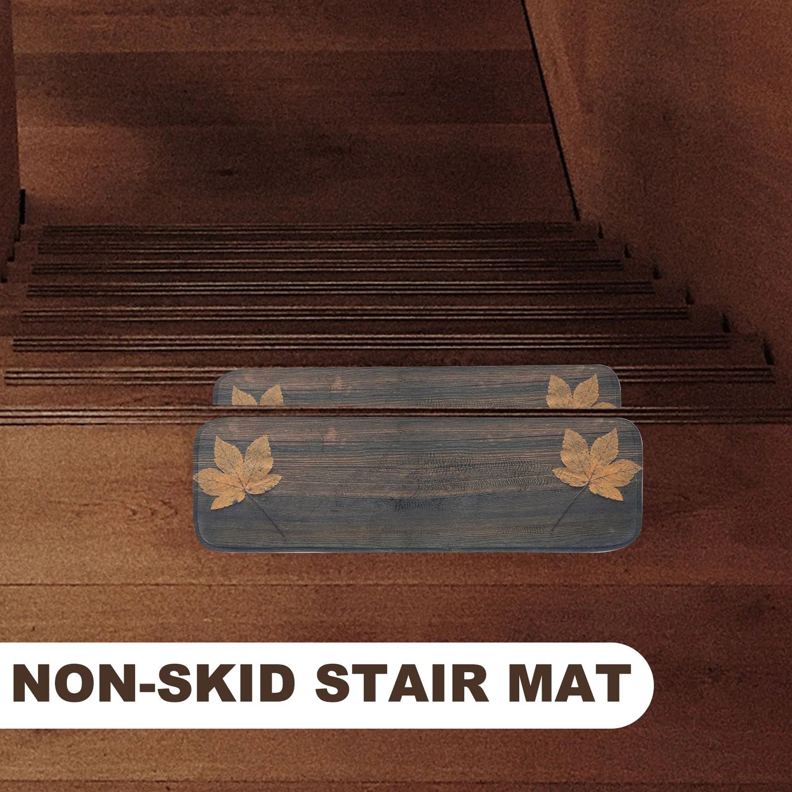 5pcs Stair Mat Coral Fleece Non slip Wood Step Pad Anti skip Tread Polyester Carpet Construction Tool Component