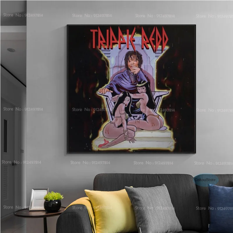 Canvas Painting Trippies LIFE'S A TRIP Redds Art Music Album Singer Star Poster Prints Wall Picture Art Living Home Room Decor