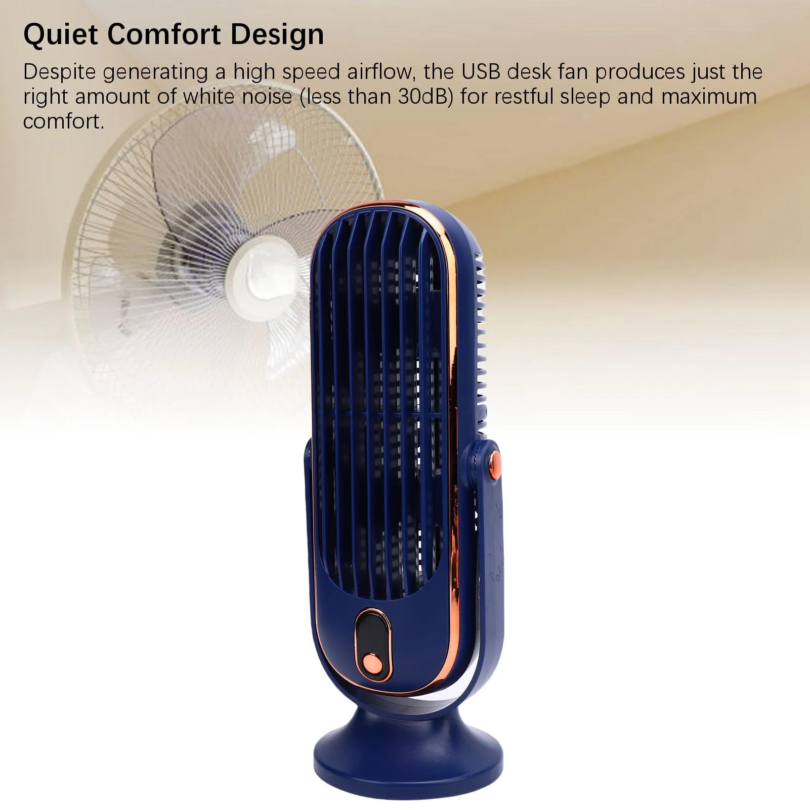 

Настольный башенный вентилятор, 5-скоростной бесщеточный двигатель, USB перезаряжаемый портативный настольный вентилятор для домашнего офиса, кухни, в помещении, синий/белый/черный