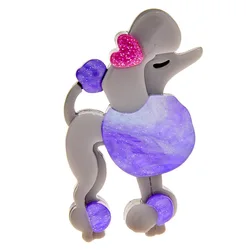 handmade fashion animal accessories pin acrylic cartoon dog brooch clothing bag badge 
