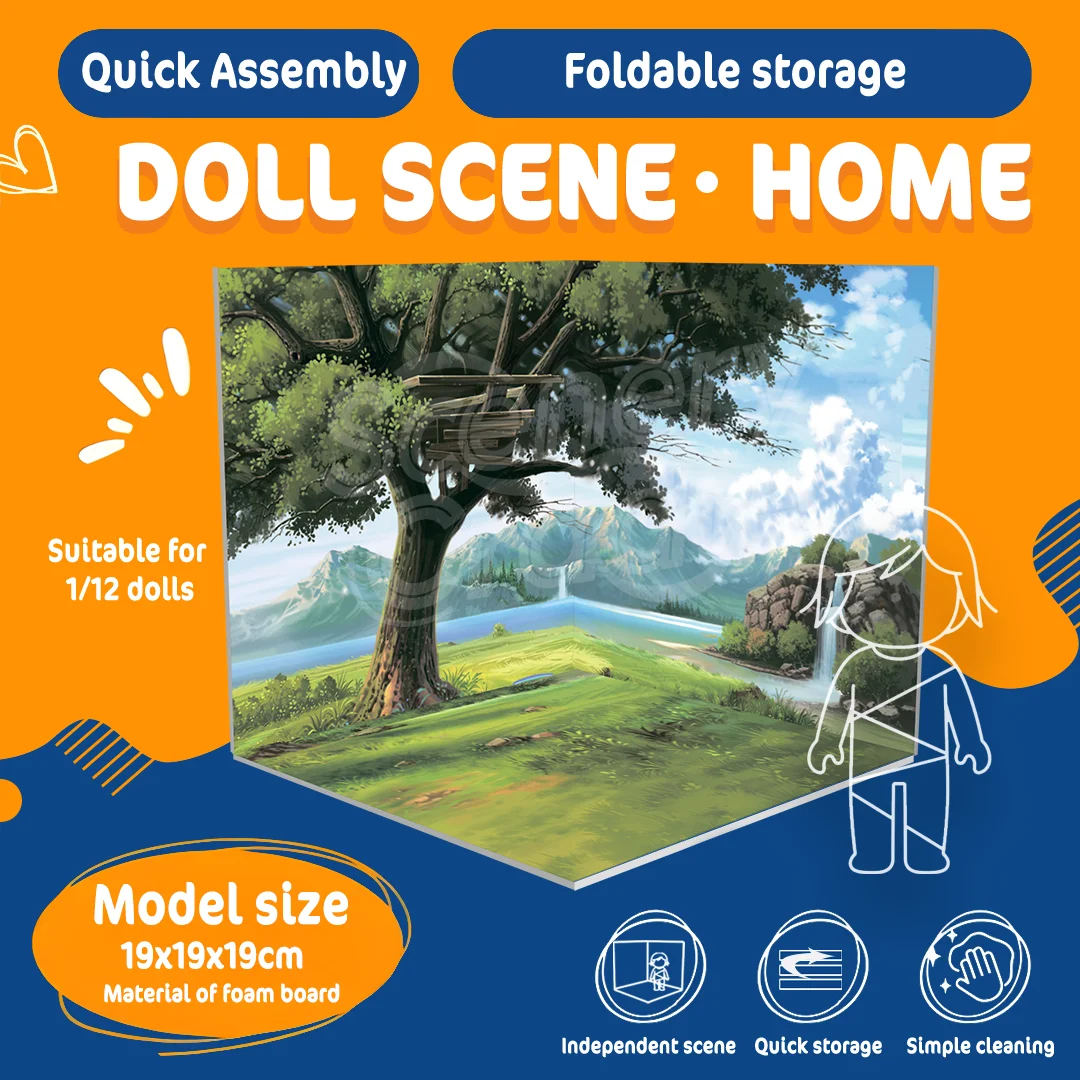 DIY Cabine PVC Model Display Board Blind Box Figuur Speelgoed Pop Rekwisieten Scène Achtergrond voor verzamelfiguren en displaylocaties
