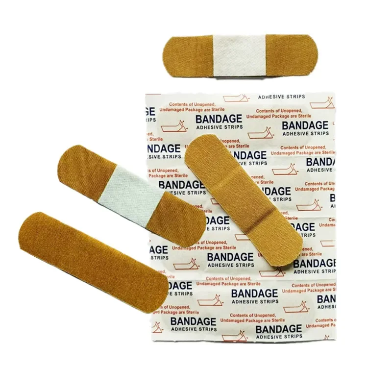 100pcs/lot Breathable Elastic Band Aid Adult Children Kids Adhesive Bandages Skin Color Wound Heal Patch First Aid Plaster