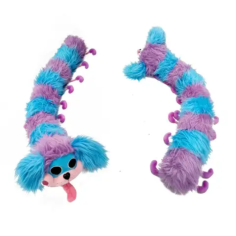 Creative Animal Soft Plush Doll Kids Cartoon Caterpillar Stuffed Plush Toys  Blue Purple Stuffed Animal Children Bedroom Decor
