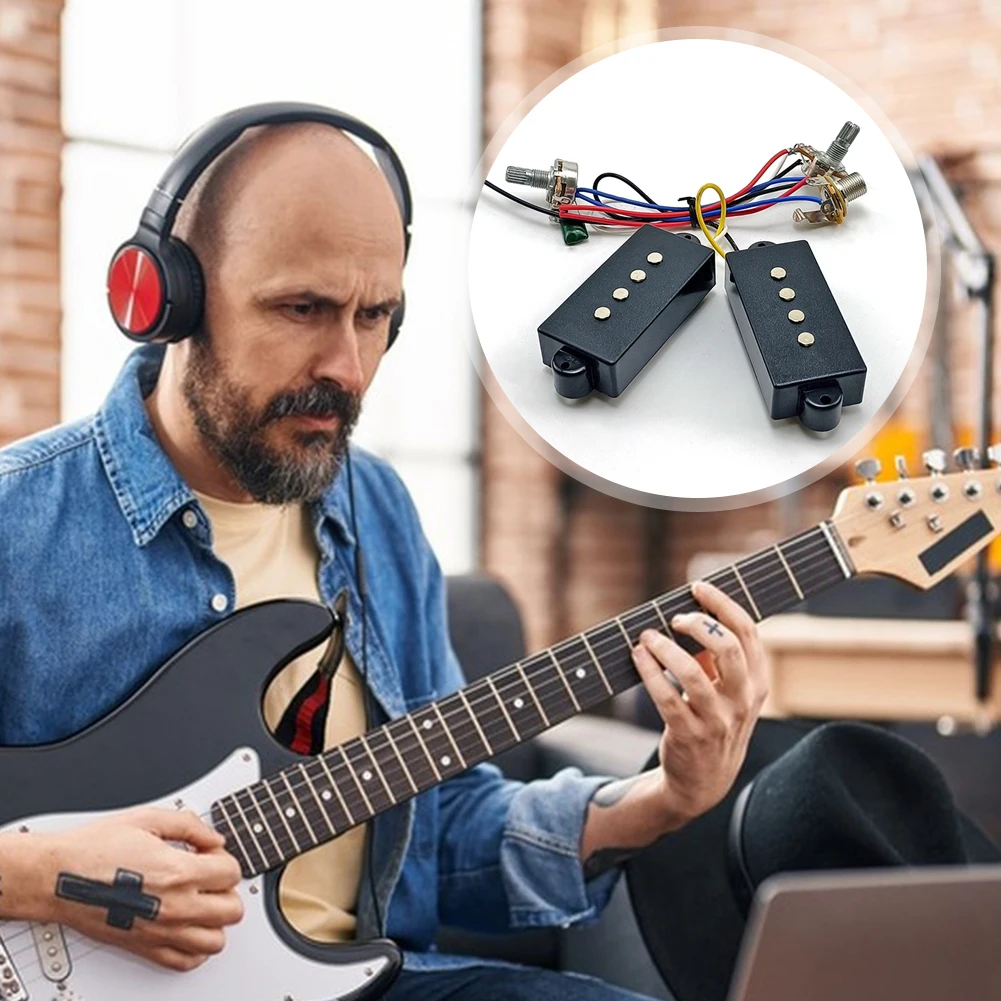 EQ Preamp Circuit Guitar Bass Pickup Guitar Tone Control Wiring Harness Set Electric Bass Preamp Circuit for Active Bass Pickup