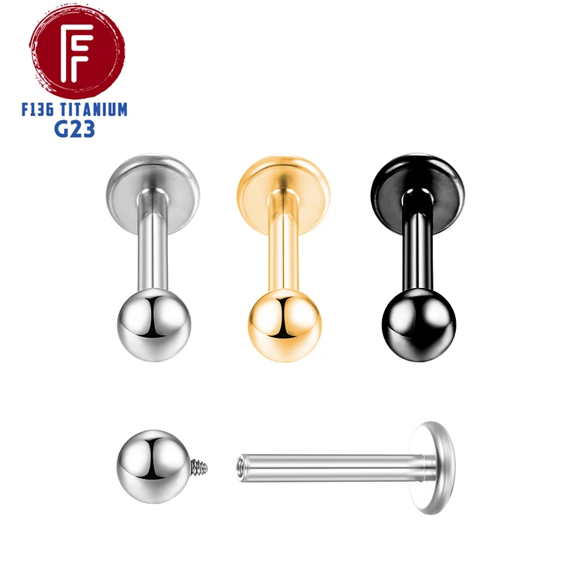 

F136 Titanium Ear Septum Helix Piercing Lip Studs Cartilage Body 16G Zircon Industrial Earrings Sexy Tragus Women Labret Jewelry