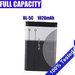 Brand New BL-5C Battery For Nokia 1100 1110 1200 1208 1280 2600 2700 3100 3110 5130 6230 1600 BL 5C BL5C Replacement