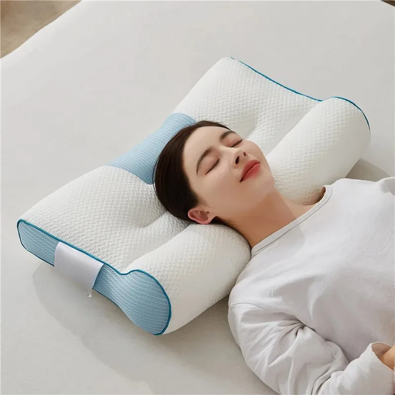 Orthopedic Reverse Traction Pillow Protects Cervical Spine and Helps Sleep Single Neck Pillow Machine Washable 48X74cm