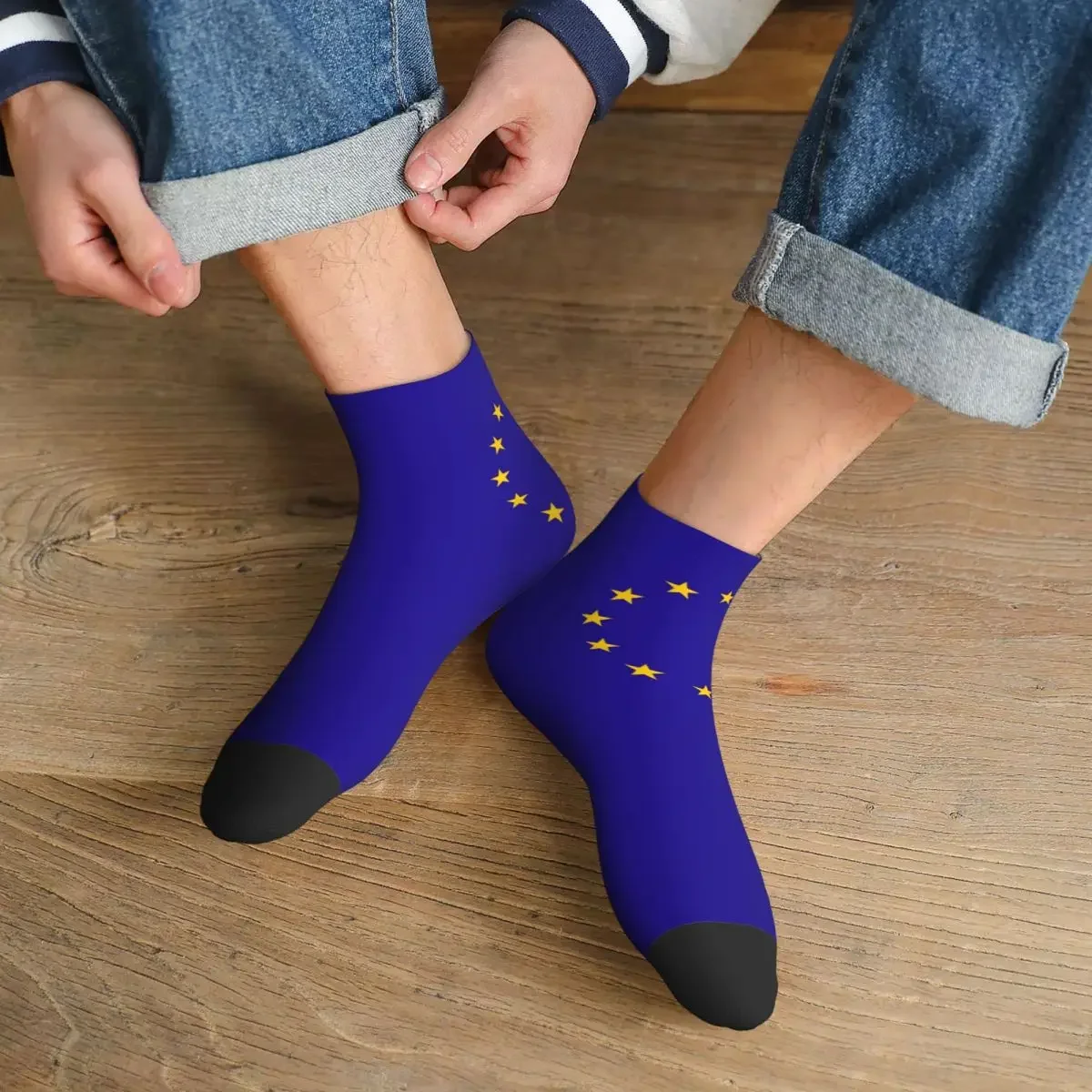 Chaussettes imprimées pour hommes et femmes, Chaussettes extensibles, Nouveauté, UE, Union européenne, Été, Automne, Hiver