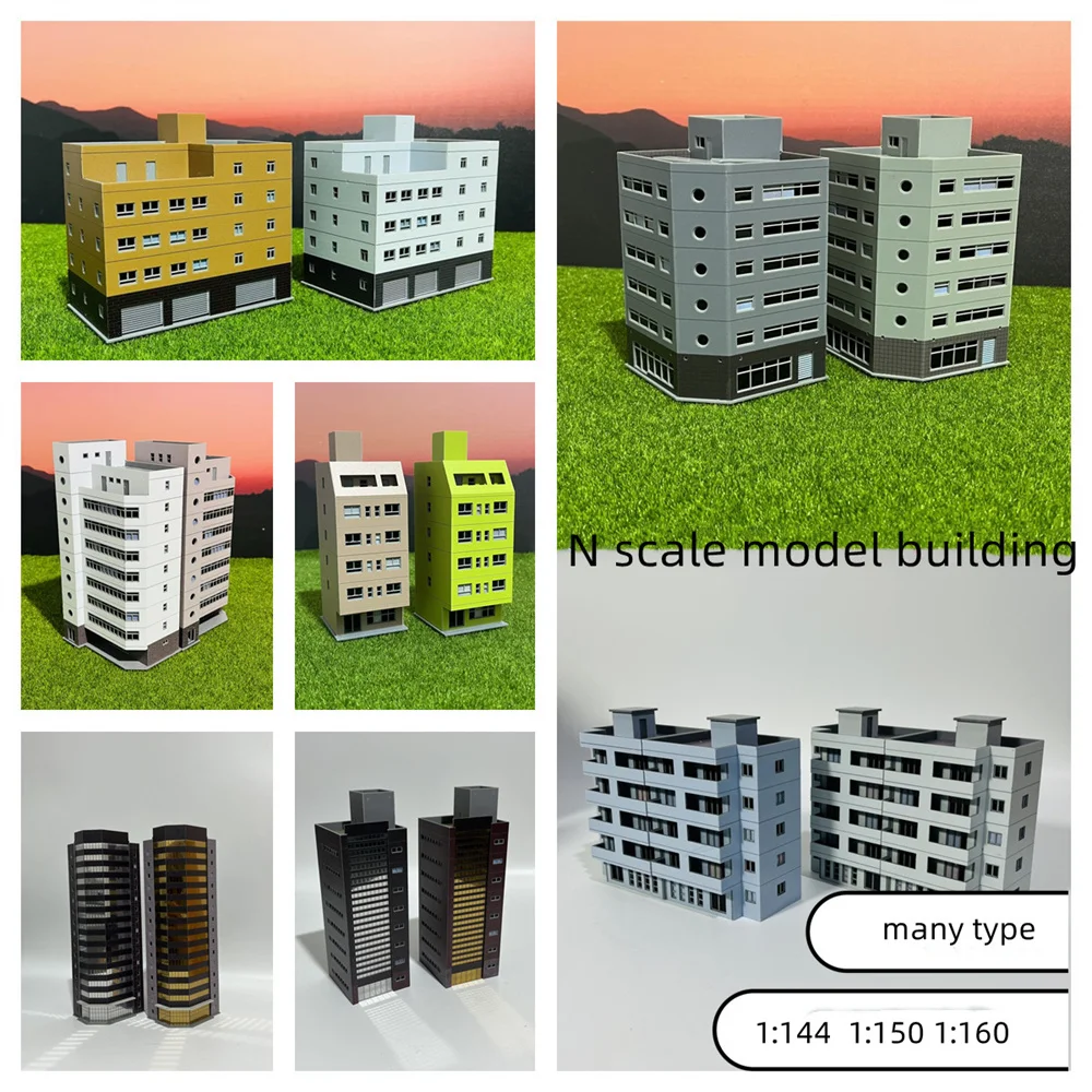 1: 150 Sand Tabelle Gebäude Szene Animation Farbe Stadt Hochhaus Montage Modell – Detail 5