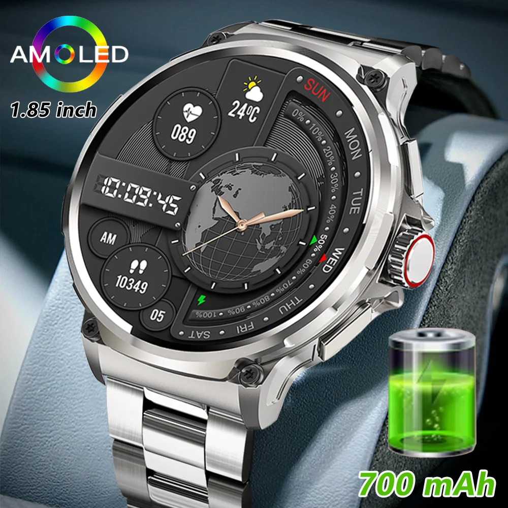 

710mAh V69 1.85 Inch HD Bluetooth Call Smart Watch Men 100+ Sports Mood Fitness Tracker Heart Monitor IP68 Waterproof Smartwatch