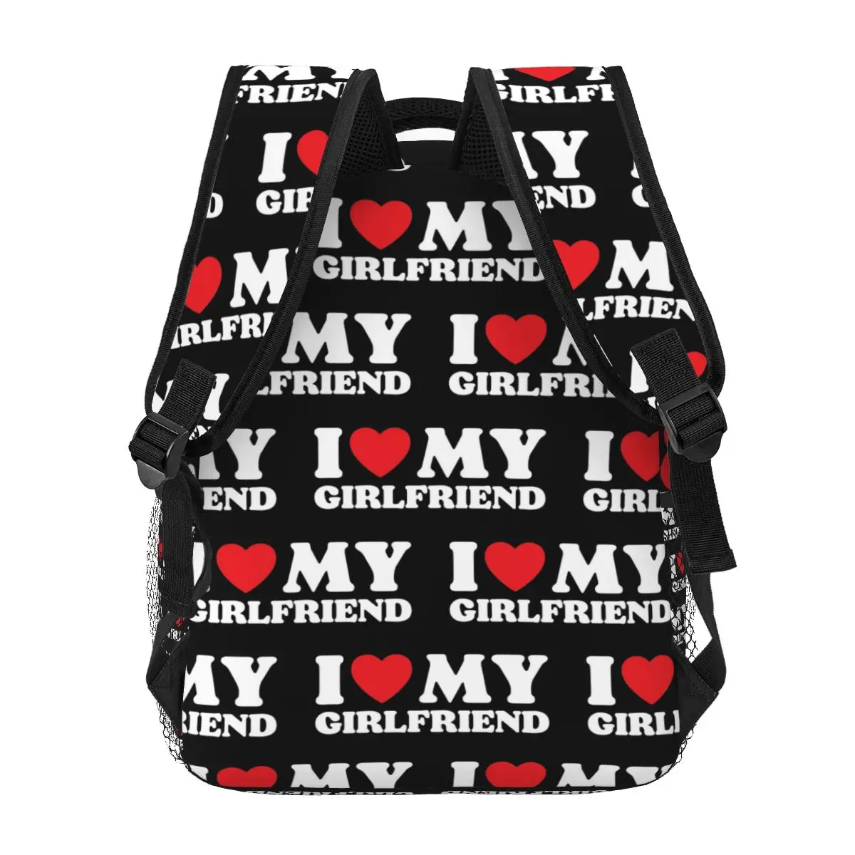 Mochilas de grande capacidade para crianças, mochilas escolares, mochila portátil, bolsa de ombro, mochila dos desenhos animados, eu amo minha namorada, meninos, meninas