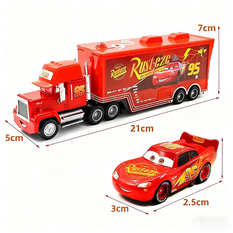 Vente chaude 12 pièces Disney Pixar voitures boîte-cadeau en métal moulé sous pression foudre McQueen modèle de voiture jouet Jackson oncle camion garçon jouets d'anniversaire