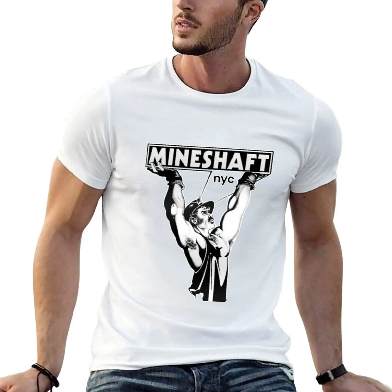 Mineshaft Gay NYC Club bar BDSM Leather T-Shirt funny shirt cotton funny meme t-shirts oversized t shirt men