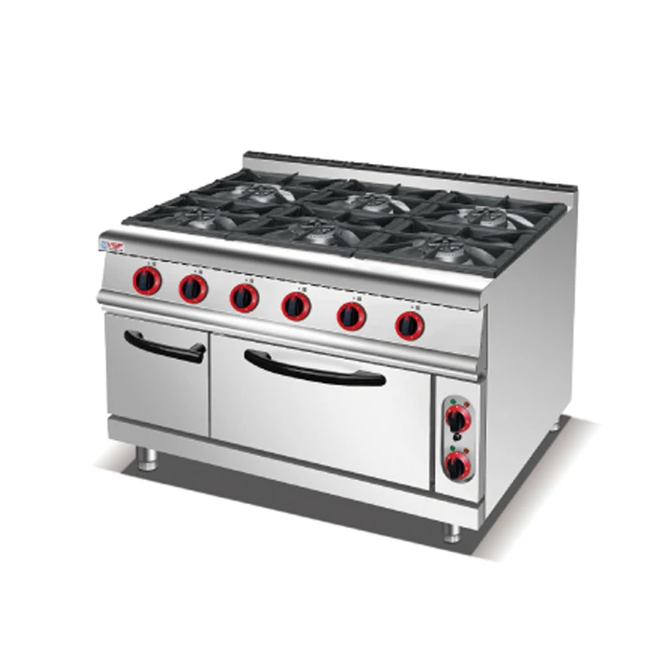 

Commercial 6 Freestanding Burners Stove Restaurant & Hotel Kitchen Equipment Stainless Steel