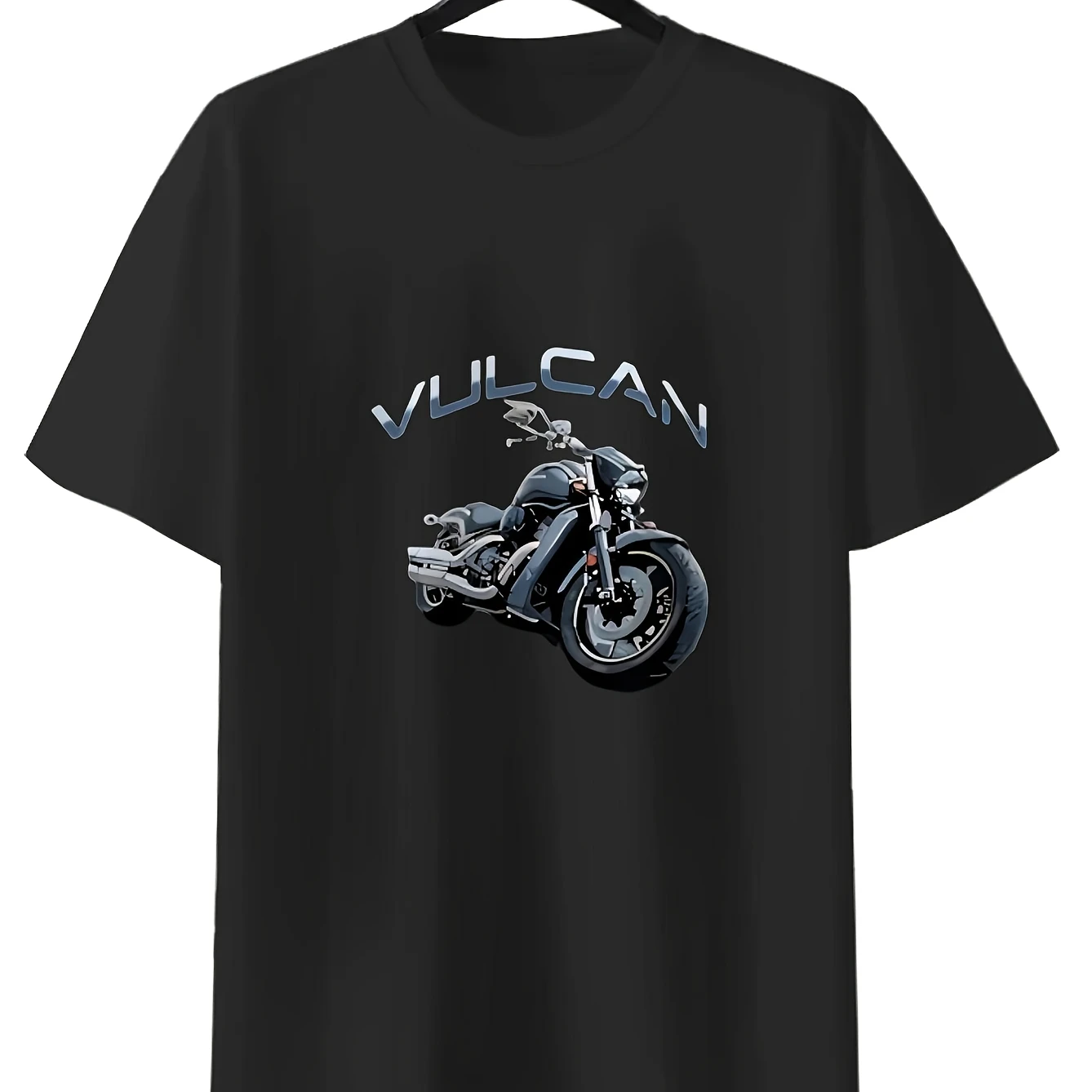 شارع كروزر فولكان رسالة دراجة نارية موتو الجرافيك الرجال النساء تي شيرت قصير الأكمام طاقم الرقبة رداء علوي غير رسمي لينة الربيع الصيف