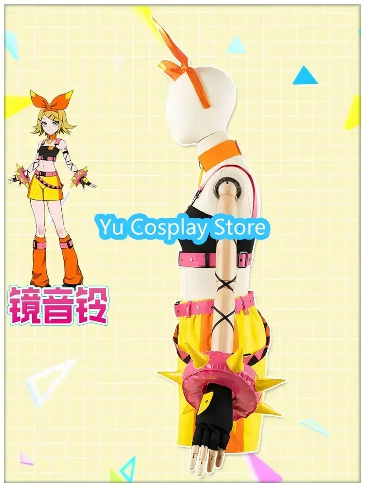 

Yu-Cosplay Rin Cosplay Costumes Women Cute Party Suit MAGICAL MIRAI Cosplay Top Pants Anime Clothing Halloween Carnival Uniform