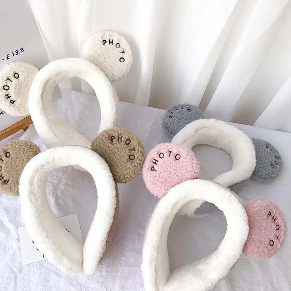 

Soft Winter Cold Protection Ear Warmer Cartoon Plush Earmuffs Bear Ears Ear Wrap Women Earmuff Ear Cover