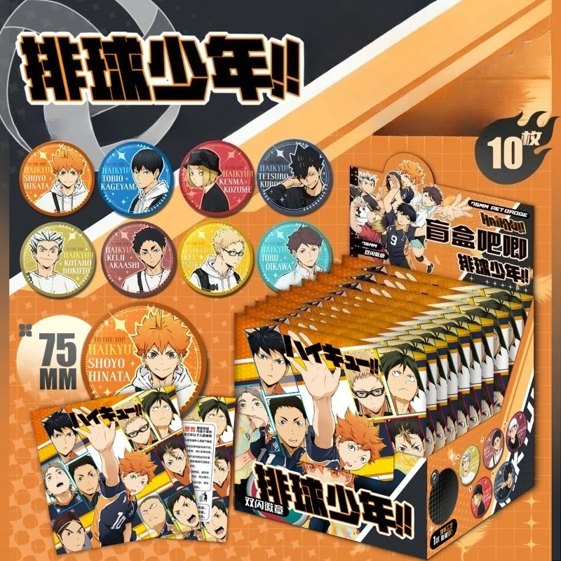 Haikyuu Kozume Kenma Kageyama Tobio Hinata Shoyo مفاجأة صندوق أعمى إبداعي عالي الجودة شارات كرتونية ثنائية الأبعاد هدايا