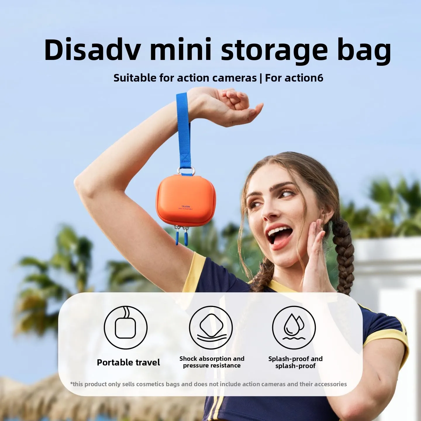 Torba do przechowywania TELESIN Taixun DJI Action6, mini torba DisAdv, torba ochronna Ace, Gopro