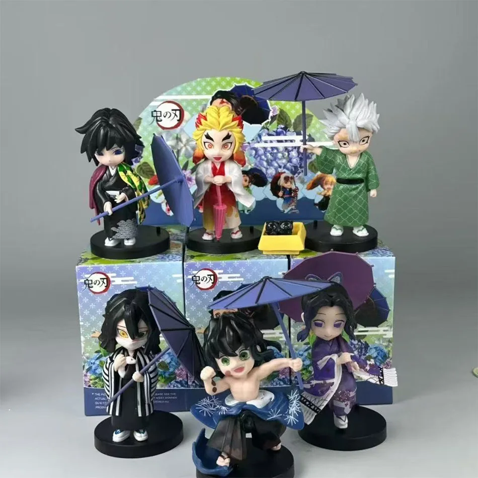 New Style Demon Slayer Figure Plum Rain Series Kochou Shinobu Tomioka Giyuu Kanroji Mitsuri Toy Gift view 2