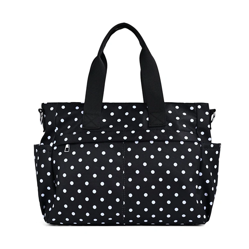 

Women Nylon Polka Dot Shoulder Bag Korean High-quality Multi Pocket Zipper Crossbody Bag Trendy Travel Storage Commute Handbag