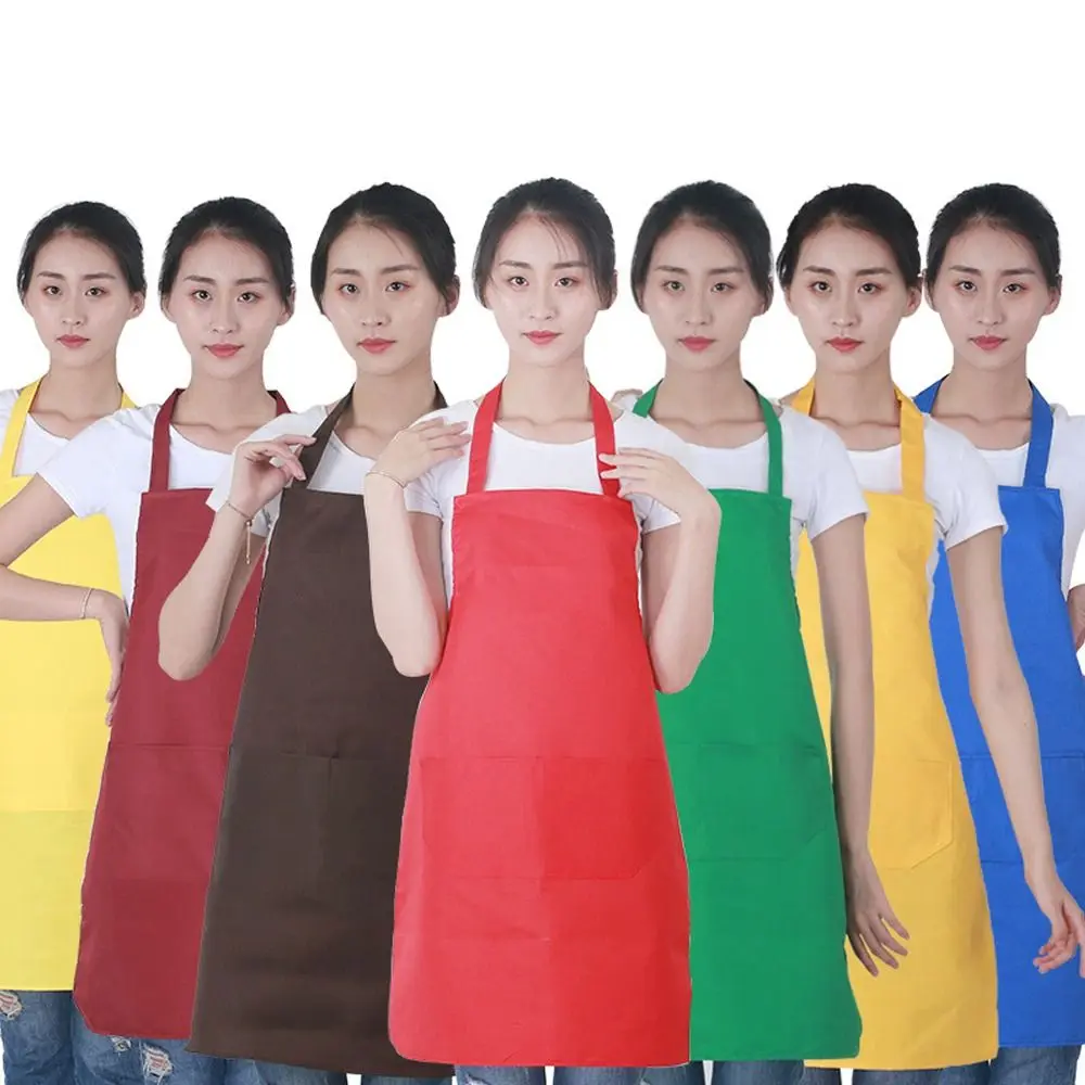 Cute PVC Kitchen Cleaning Apron Sleeveless Waterproof Cooking Baking Apron Oil Resistant Chef Apron Home Kitchen