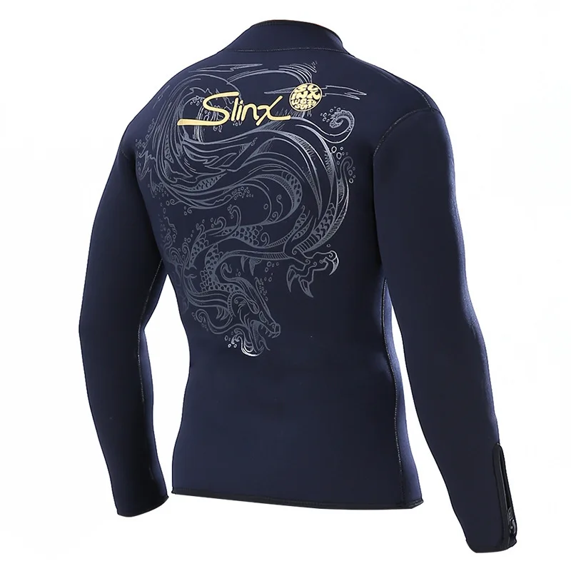 Wet Suits for Men Women 5mm Long Sleeve Neoprene Wetsuit TOP Front Zipper Swim Jacket for Diving Surfing Swimming Kayaking