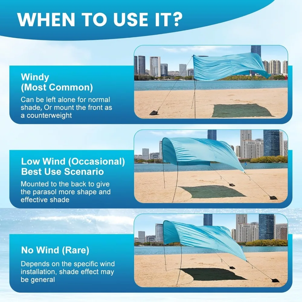 أوزان أكياس الرمل المحمولة على الشاطئ لثبات المظلة المقاومة للرياح #4