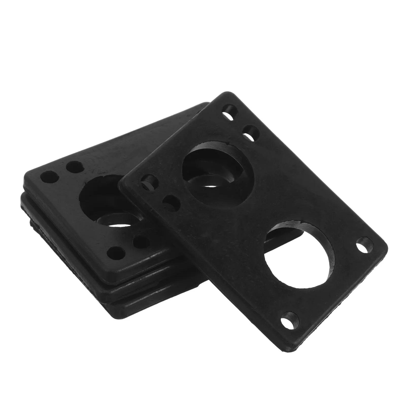

4pcs Skateboard Riser Pads 6mm Rubber Shock Absorbing Riser Pads For Wheel Bite Prevention Noise Reduction On Longboards Cruiser