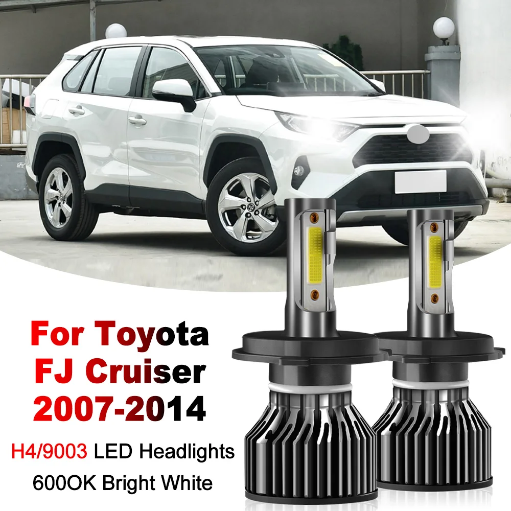 

2PCS H4 High Low Beam LED Headlight 6000K White Super Bright 120W 20000LM For Toyota FJ Cruiser 2007-2013 2014 Canbus Car Light