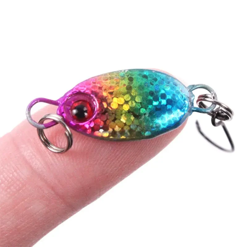 

6 colors 1PCS 2g 3g 5g Micro Iron Plate Magic Bean Small Lead Fish Lure Fake Bait Freshwater Sea Bass Single Hook Makou Hook