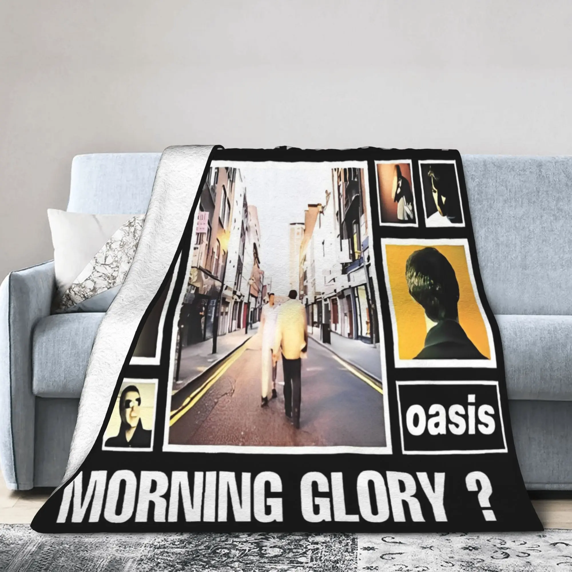 Oasised Whats the Story Morning Glory Flannel Blanket Funny Throw Blanket for Home 150*125cm Plush Thin Quilt
